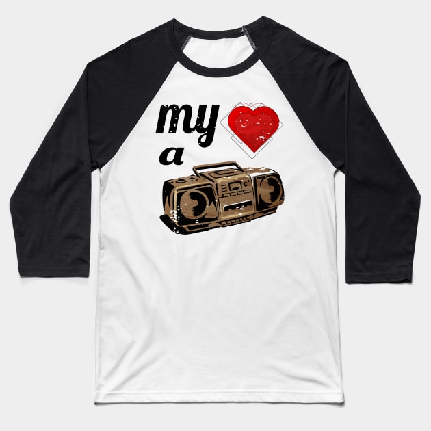 My hearts a stereo gym class heroes Baseball T-Shirt by nowsadmahi